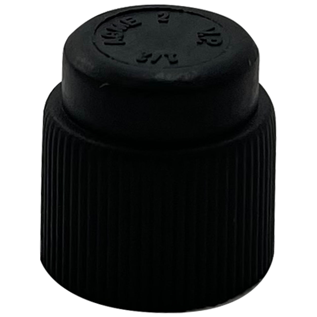 Black A/C Service Port Cap For Cylinders & Equipment - 1/2" - 10 Pack