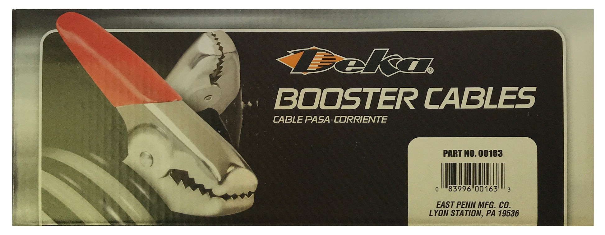 Deka 00163 Heavy Duty 20 FT 4 Gauge Booster Emergency Battery Jumper Cable - USA