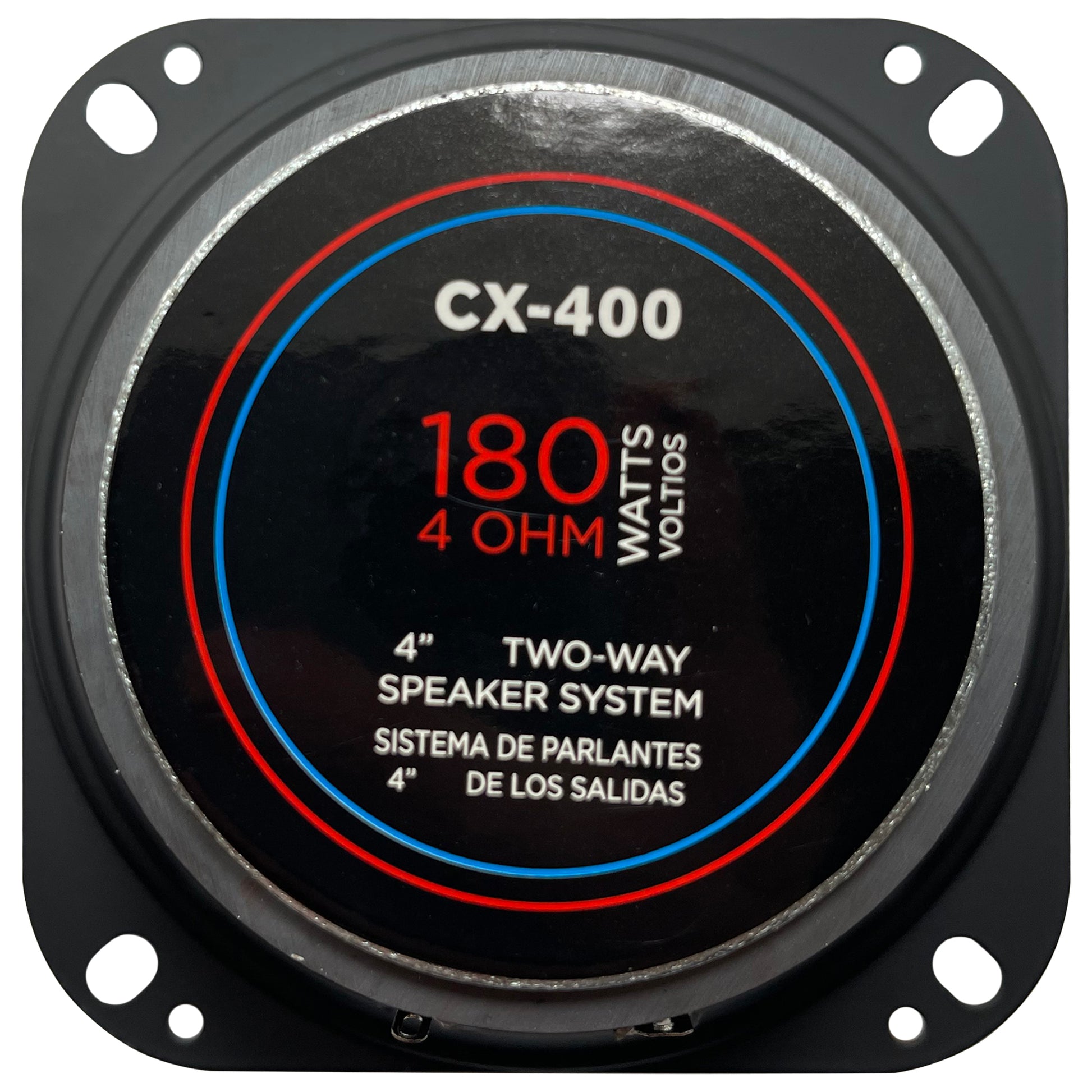 4" Two-Way OEM 180 Watts 4 OHM Coax Speaker System Set