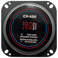 4" Two-Way OEM 180 Watts 4 OHM Coax Speaker System Set