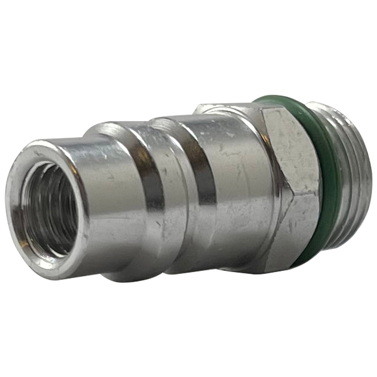 A/C Aeroquip Aluminum OE Style R-134a Low Side Service Valve Port - M13 x 1 Thread