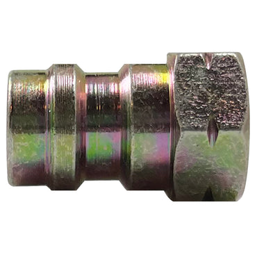 R-134a Steel With Valve Straight Hgh Side Retrofit Adapter (3/16" Flare 3/8" SAE) - 5 Pack