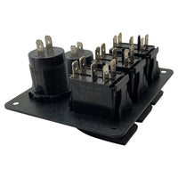 Control Panel 3 Rocker Switch USB & Voltage Gauge