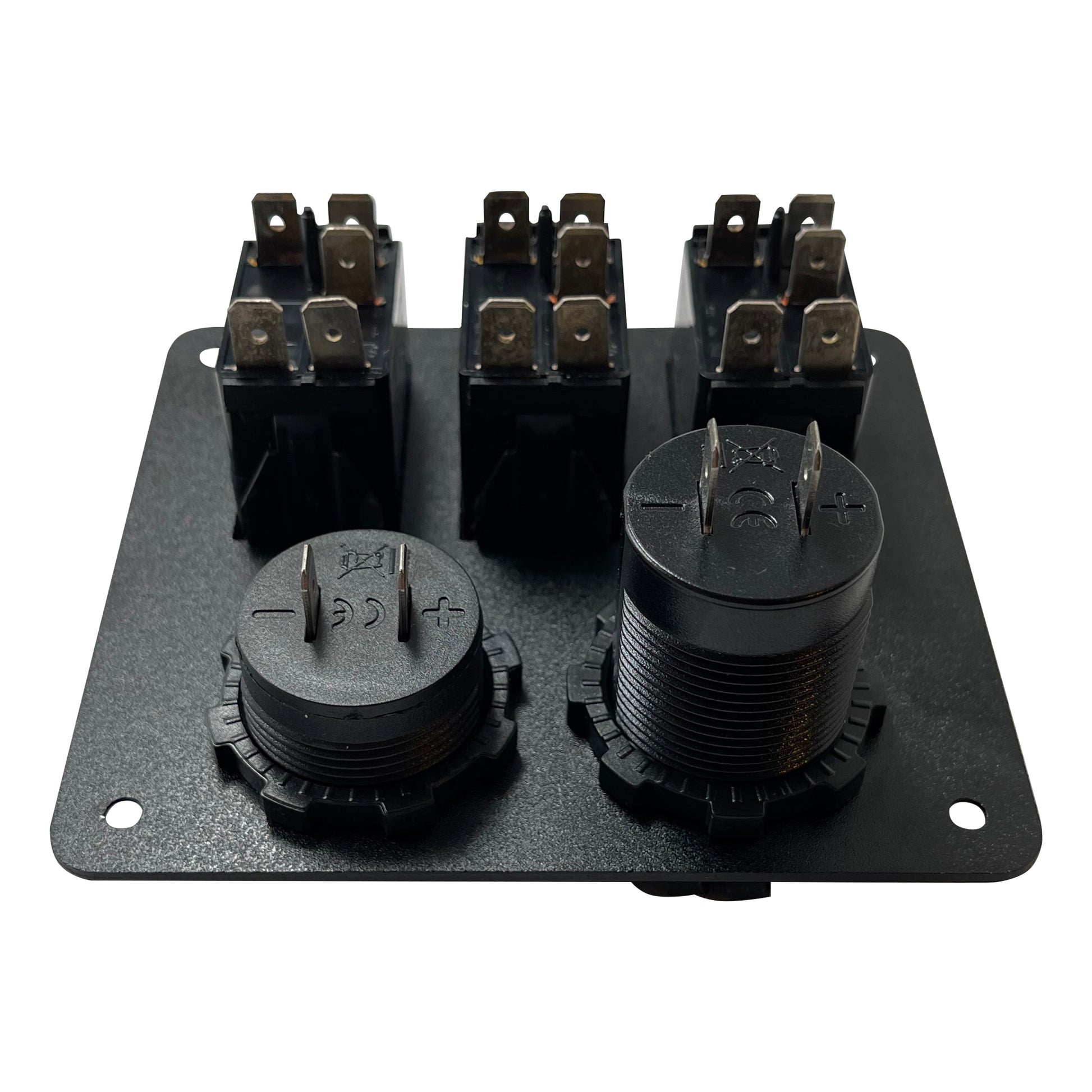 Control Panel 3 Rocker Switch USB & Voltage Gauge