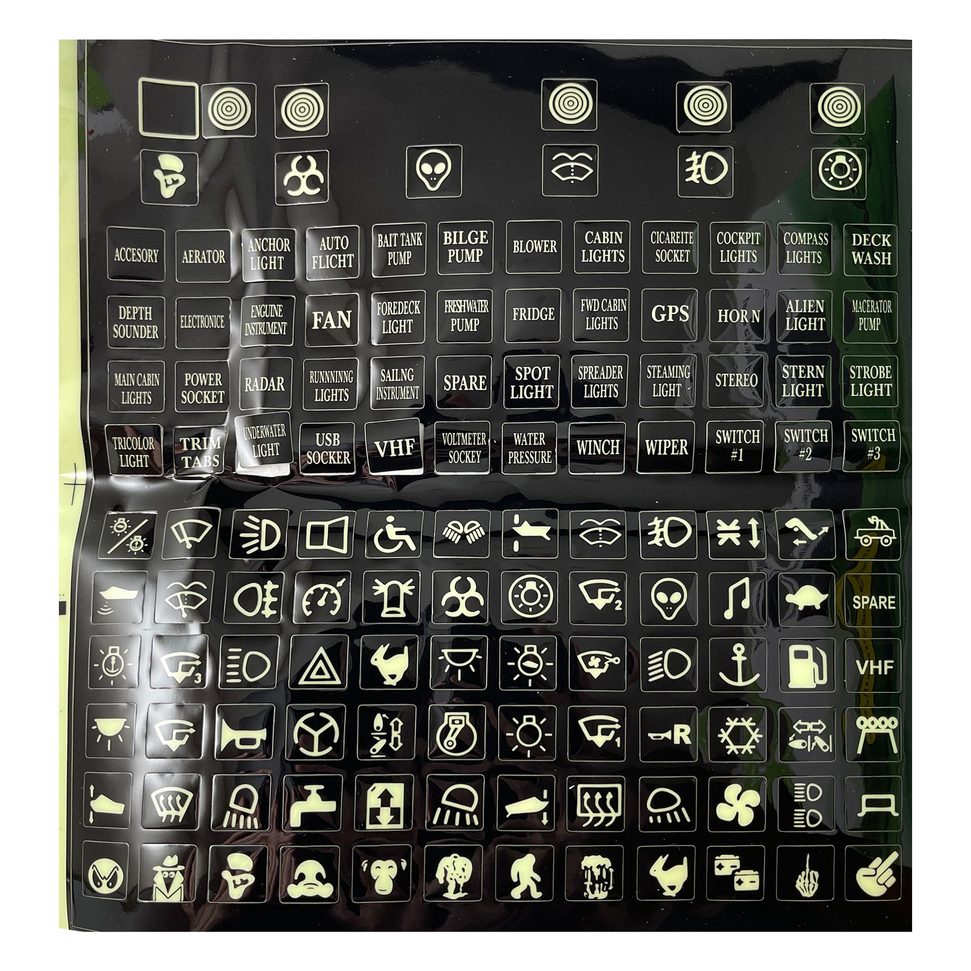 Control Panel 6 Rocker Switch - USB Lighter & Voltage Gauge