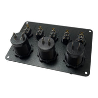Control Panel 5 Switches Rocker Switch Panel - USB Lighter Volt