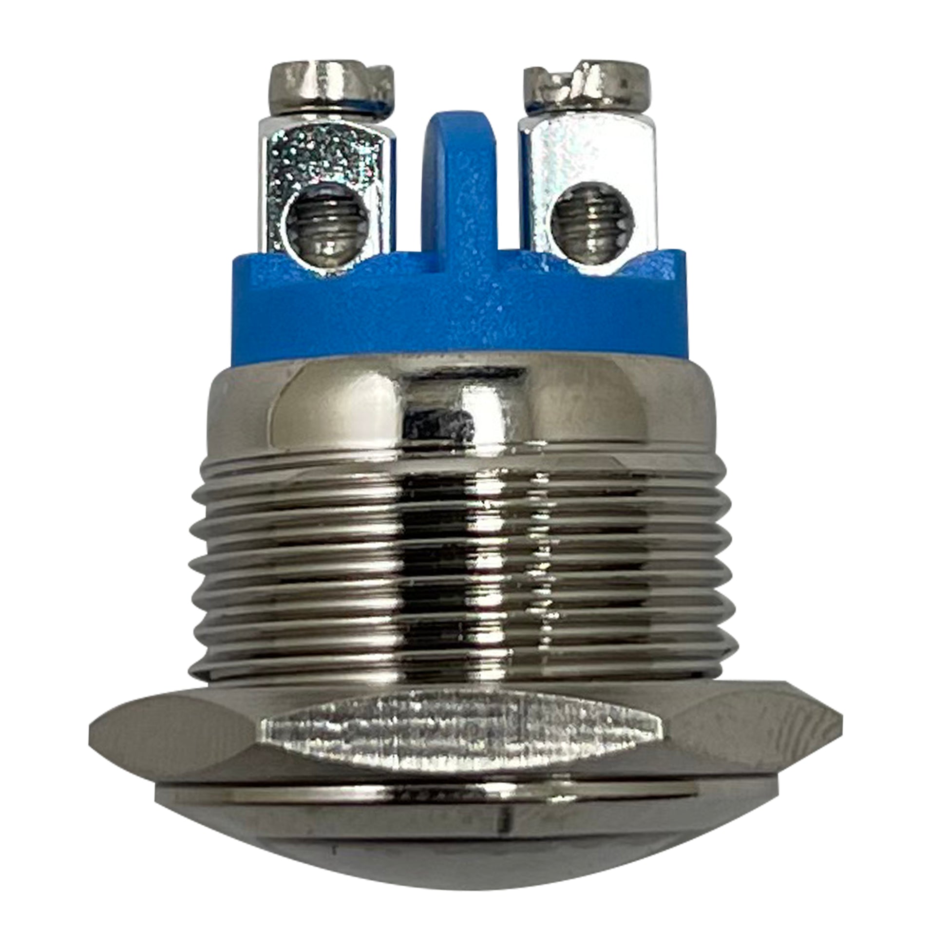 Stainless Steel Ignition Starter Momentary Push On Button Switch - 16 MM 12V