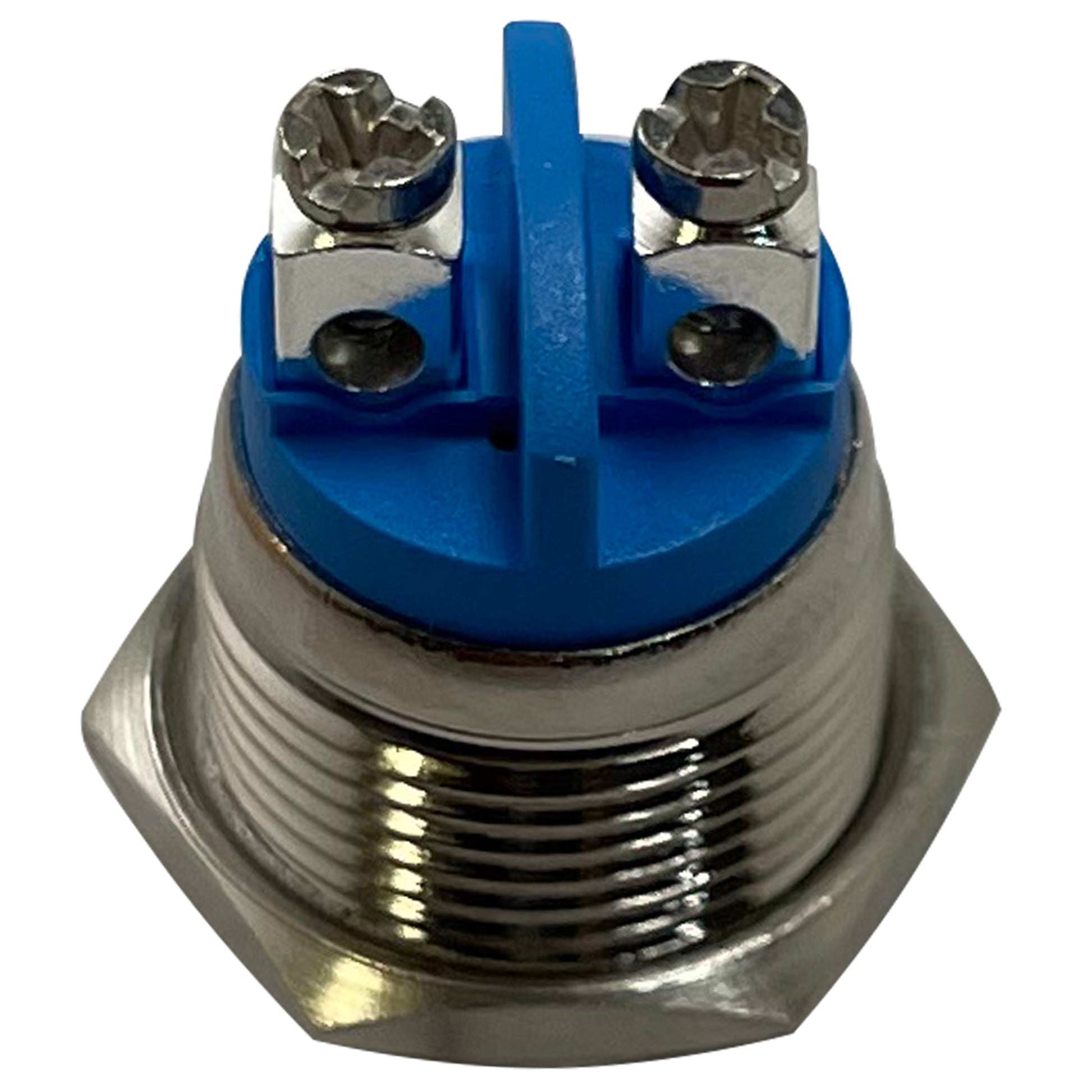 Stainless Steel Ignition Starter Momentary Push On Button Switch - 16 MM 12V