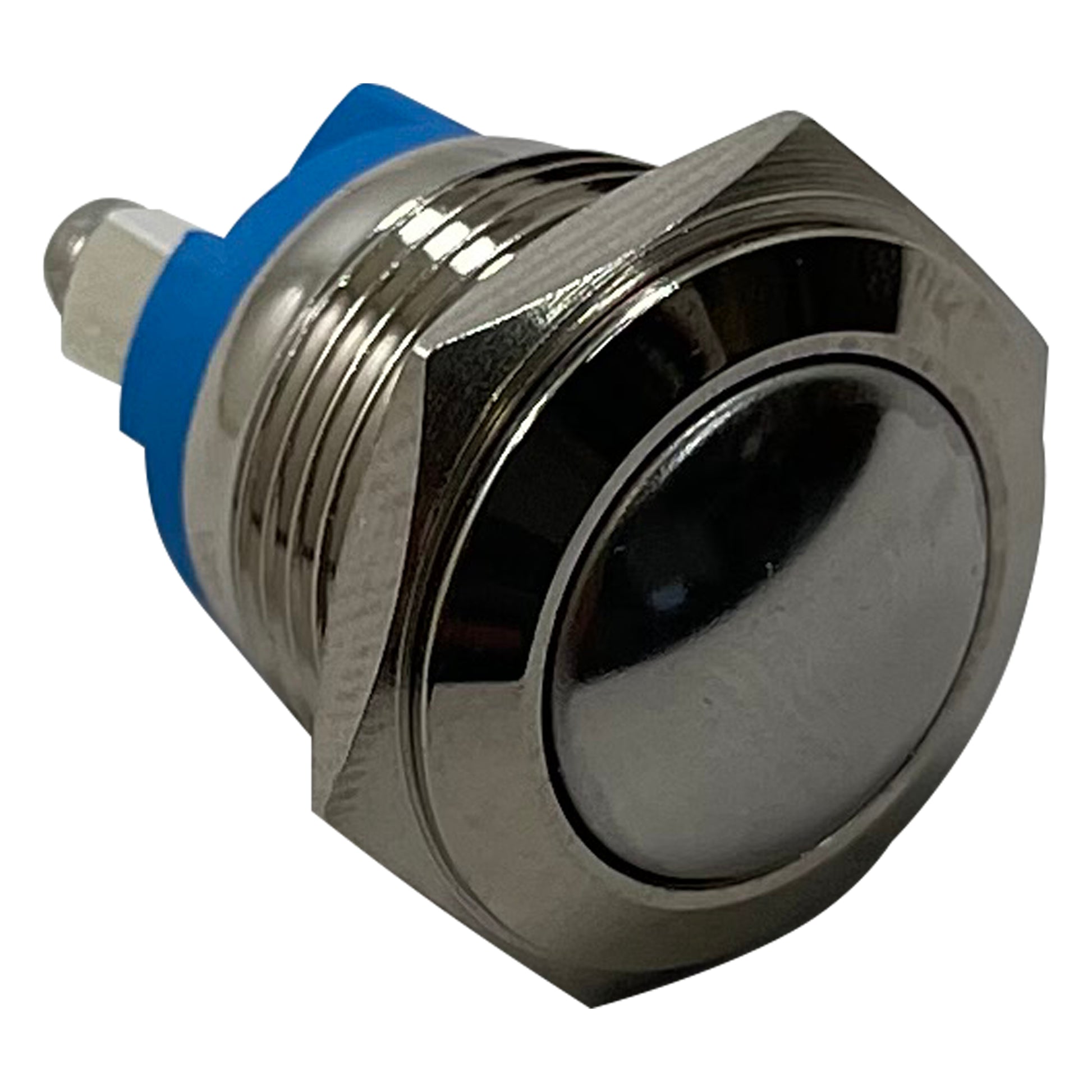 Stainless Steel Ignition Starter Momentary Push On Button Switch - 16 MM 12V