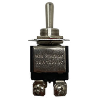 Heavy Duty Double Pole On / Off / On Metal Toggle Switch - 20 Amps @ 12 Volts