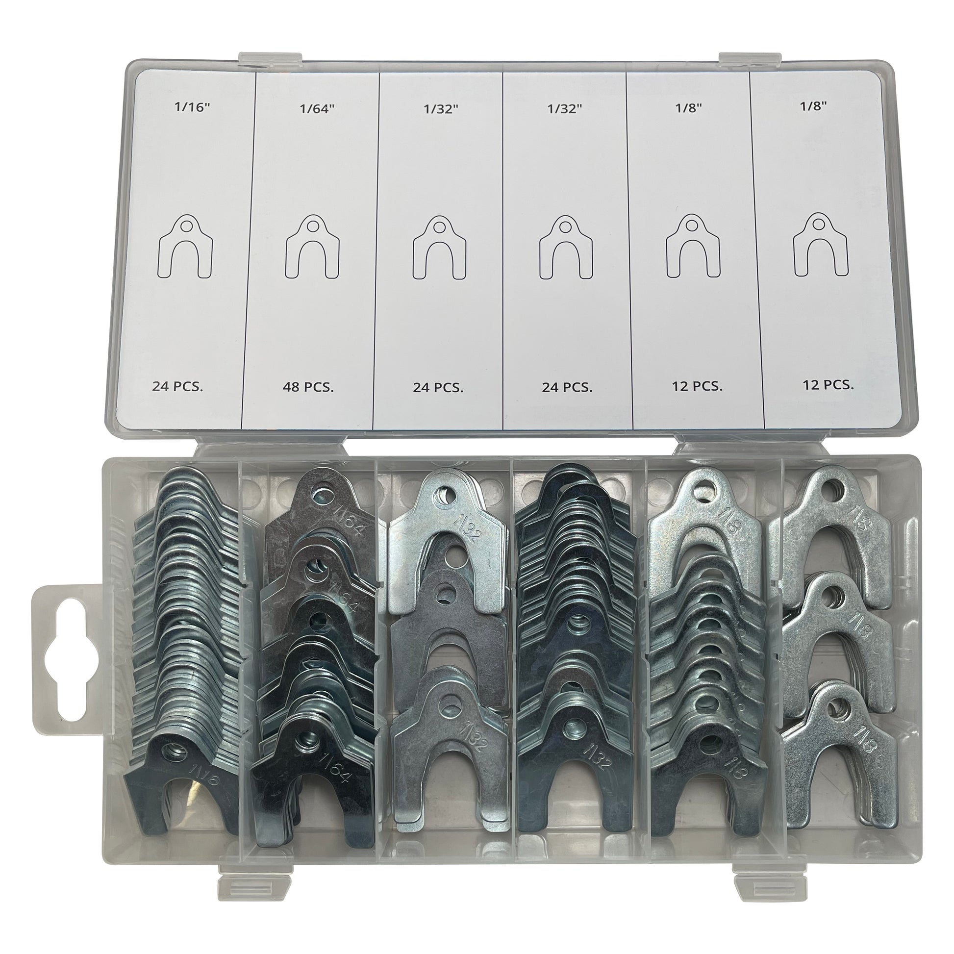 Suspension Alignment Shim Assortment 1/64" 1/32" 1/16" 1/8" - 144 Pieces