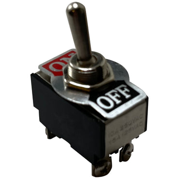 Heavy Duty Double Pole On / Off Metal Toggle Switch - 20 Amps @ 12 Volts