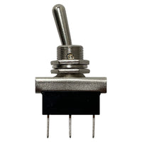 Heavy Duty Momentary MOM ON / OFF / MOM ON Metal Toggle Switch - 25 Amps @ 12 Volts