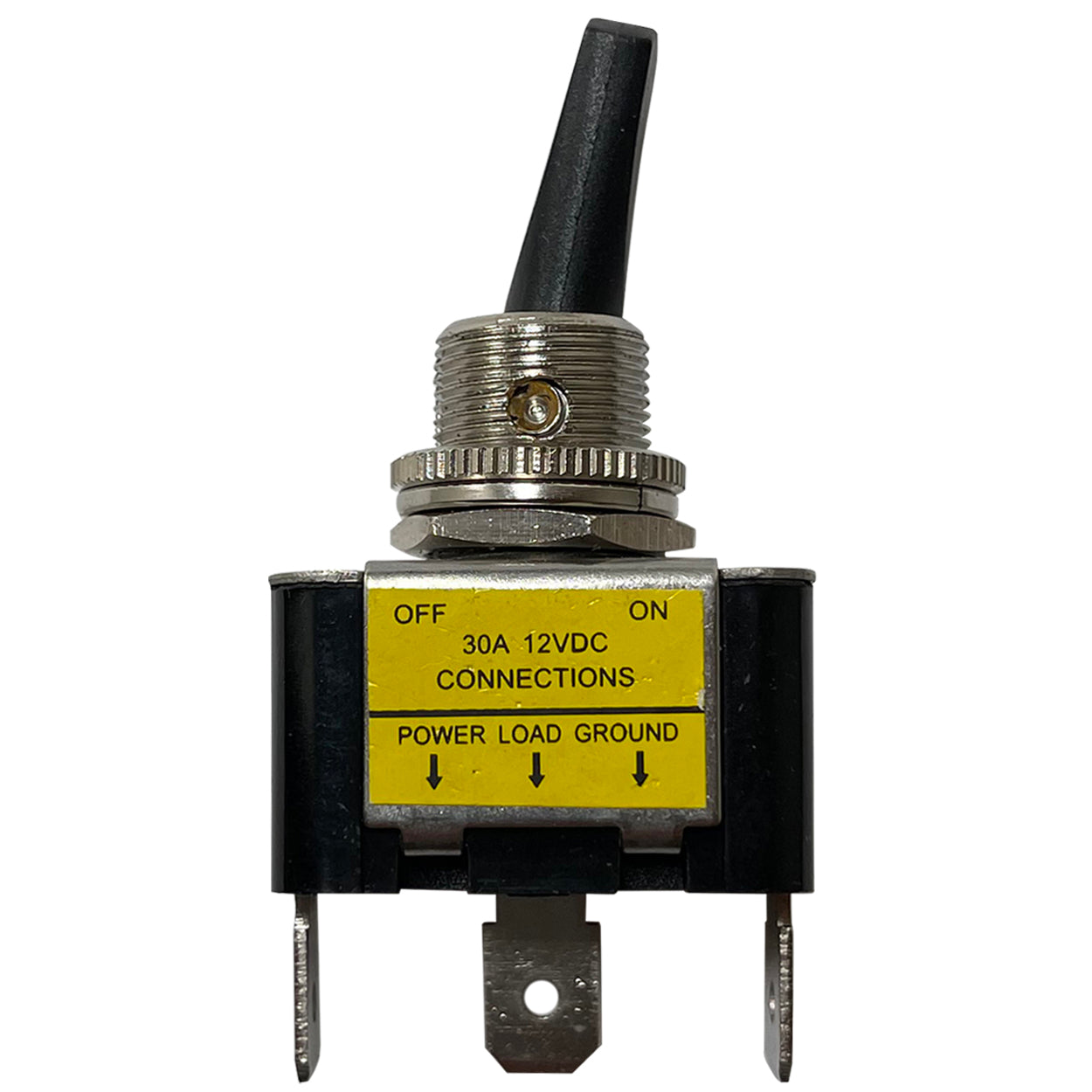 Green Heavy Duty LED Illuminated ON / OFF Metal Toggle Switch SPST - 30 Amps @ 12 Volts
