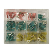 95 Piece Heat Shrink & Crimp Long Neck Ring Terminal Wire Connector Assortment Kit