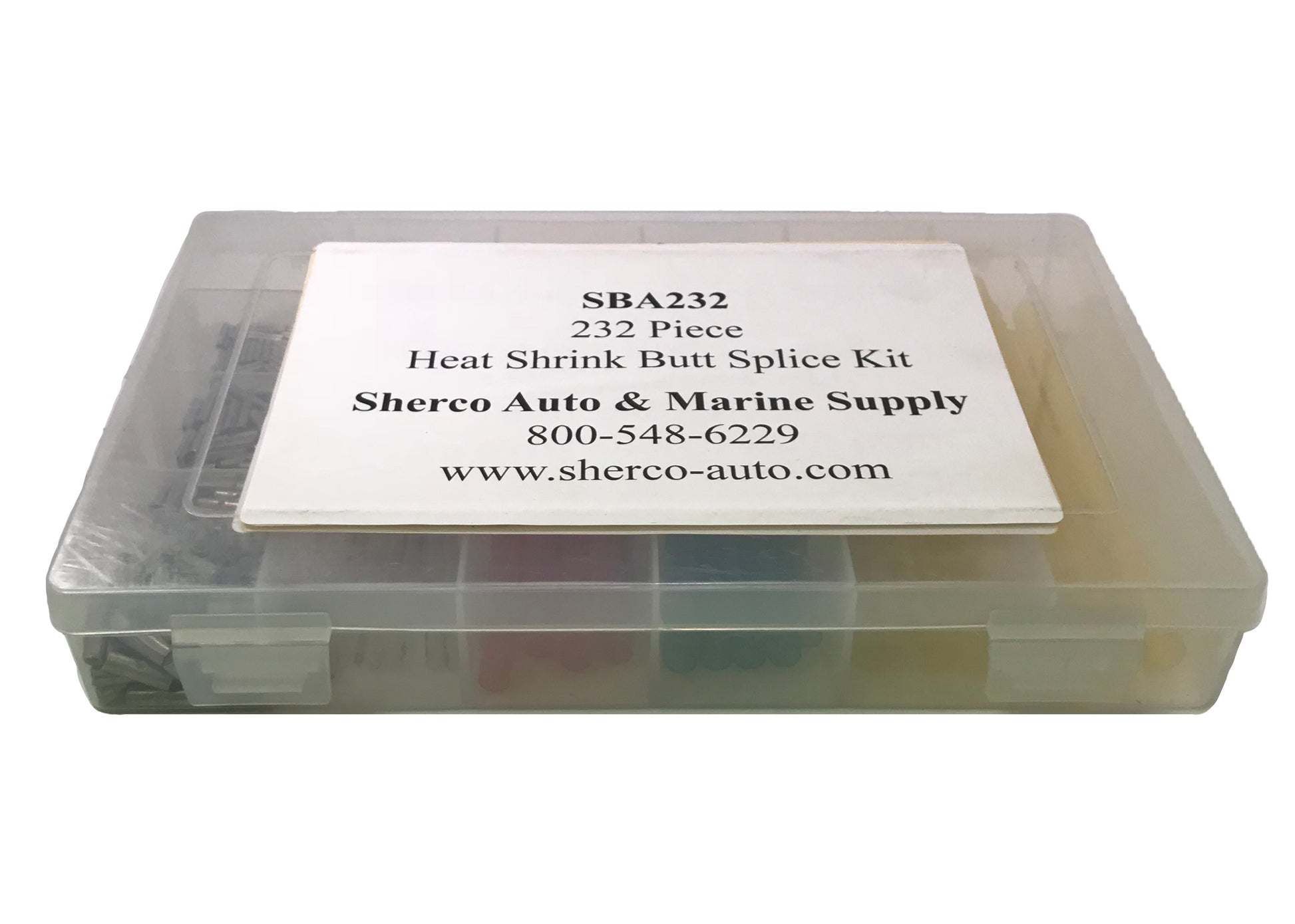 232 Piece Heat Shrink Tubing & Non-Insulated Butt Connector Assortment Kit