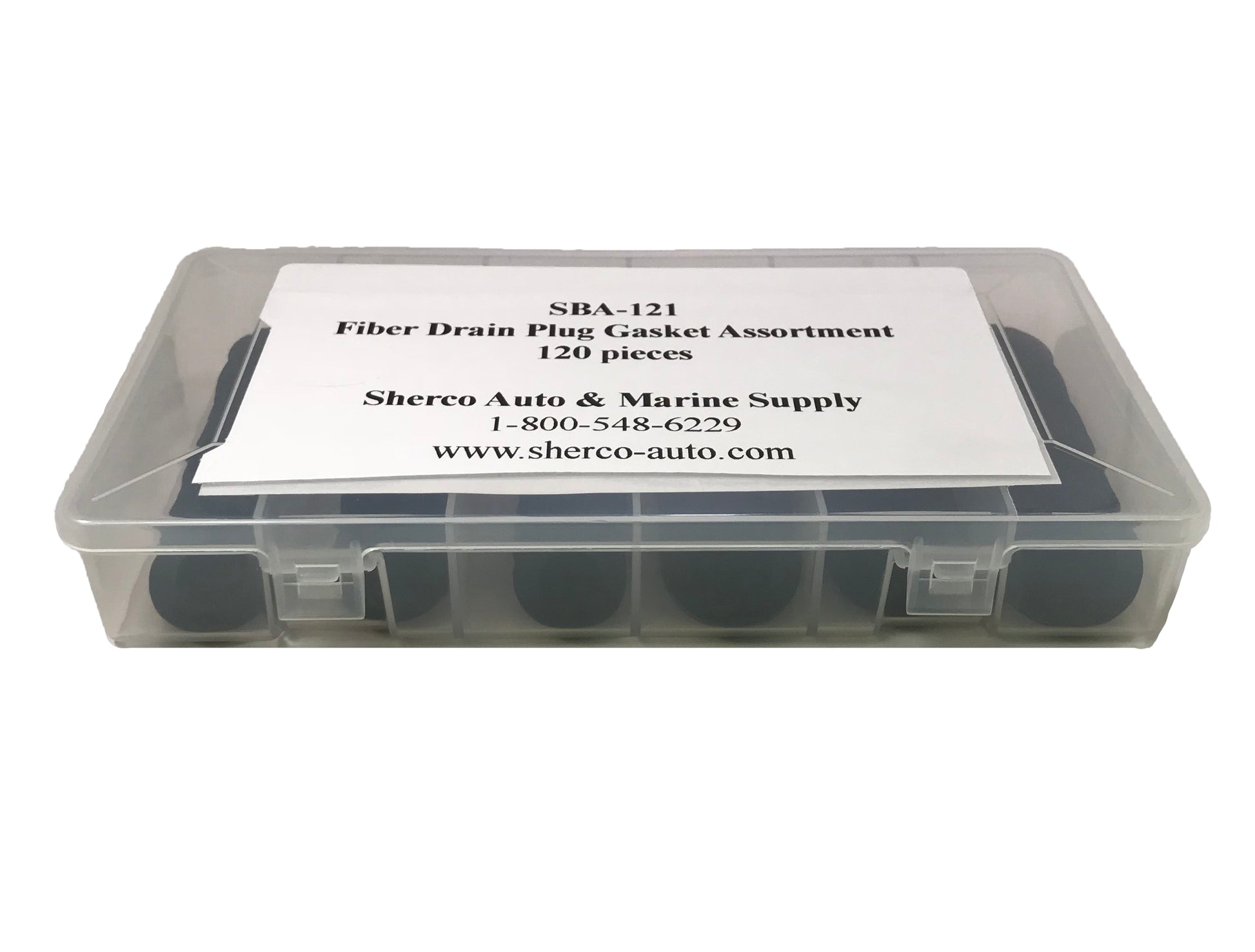 120 Piece Fiber Oil Drain Plug Gasket Assortment Kit