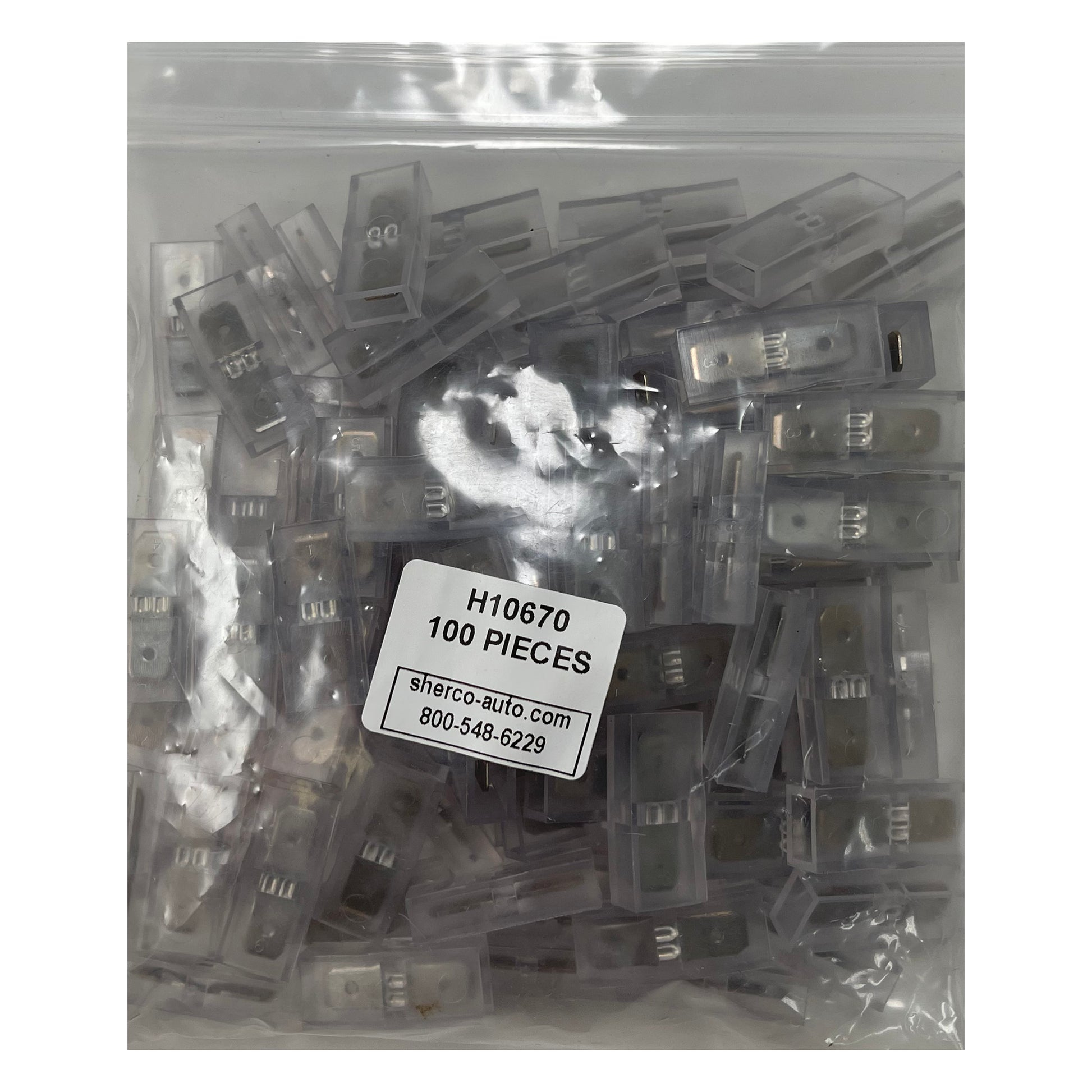 Insulated 1/4 Inch Double Male Connector Adapter - 100 Pack