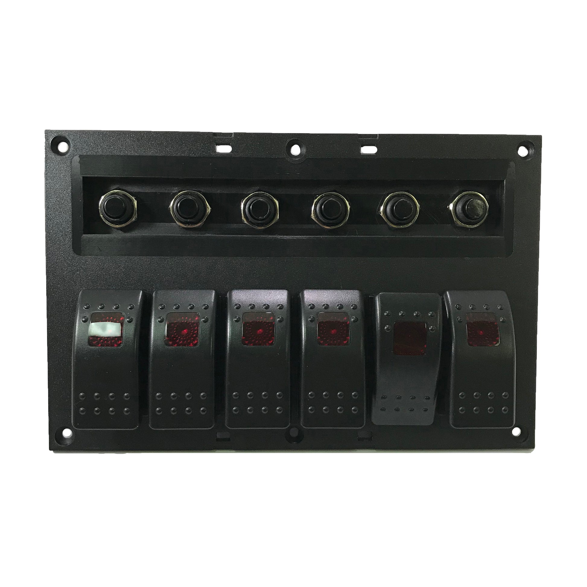 6 Position Waterproof Rocker Switch Panel With Circuit Protection