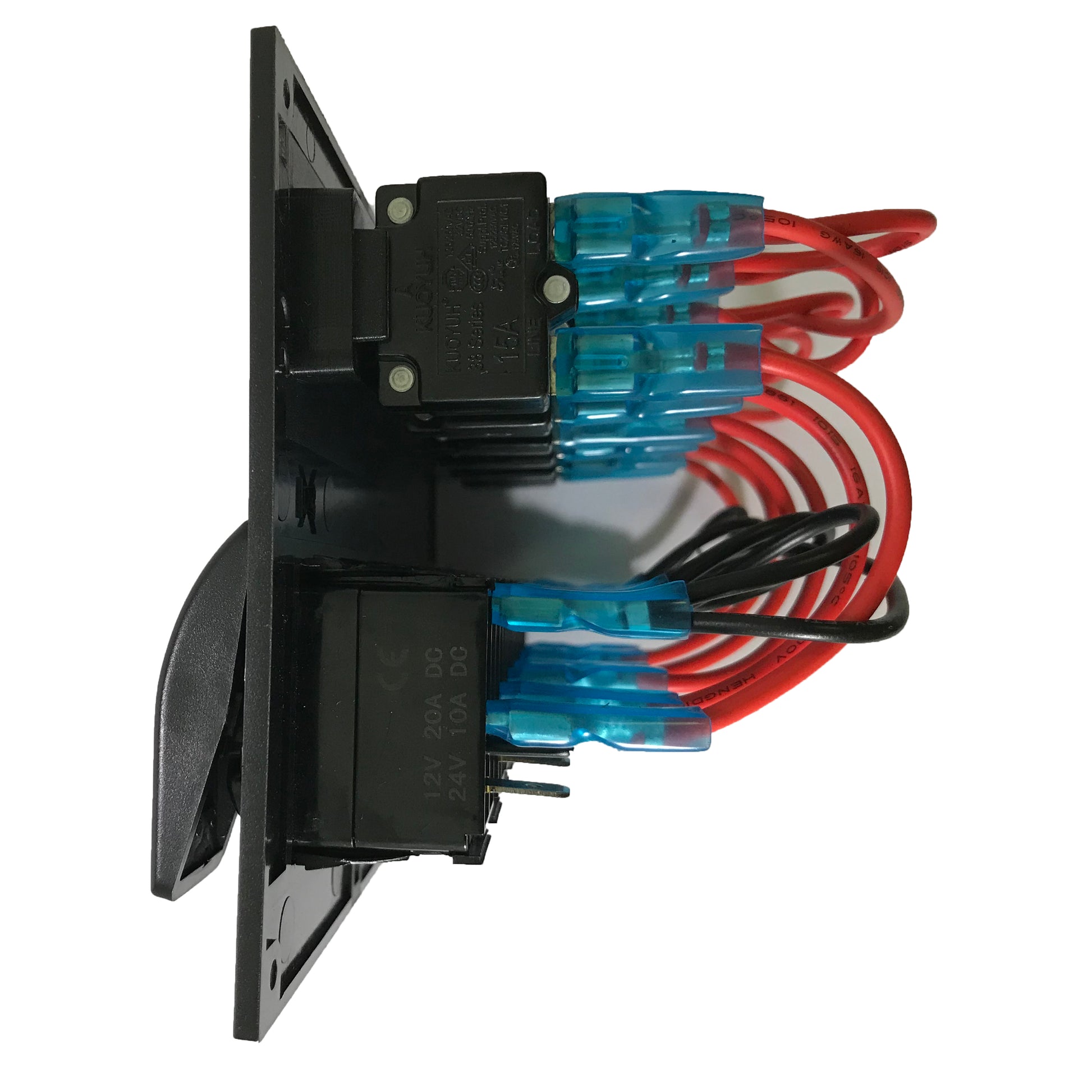 6 Position Waterproof Rocker Switch Panel With Circuit Protection