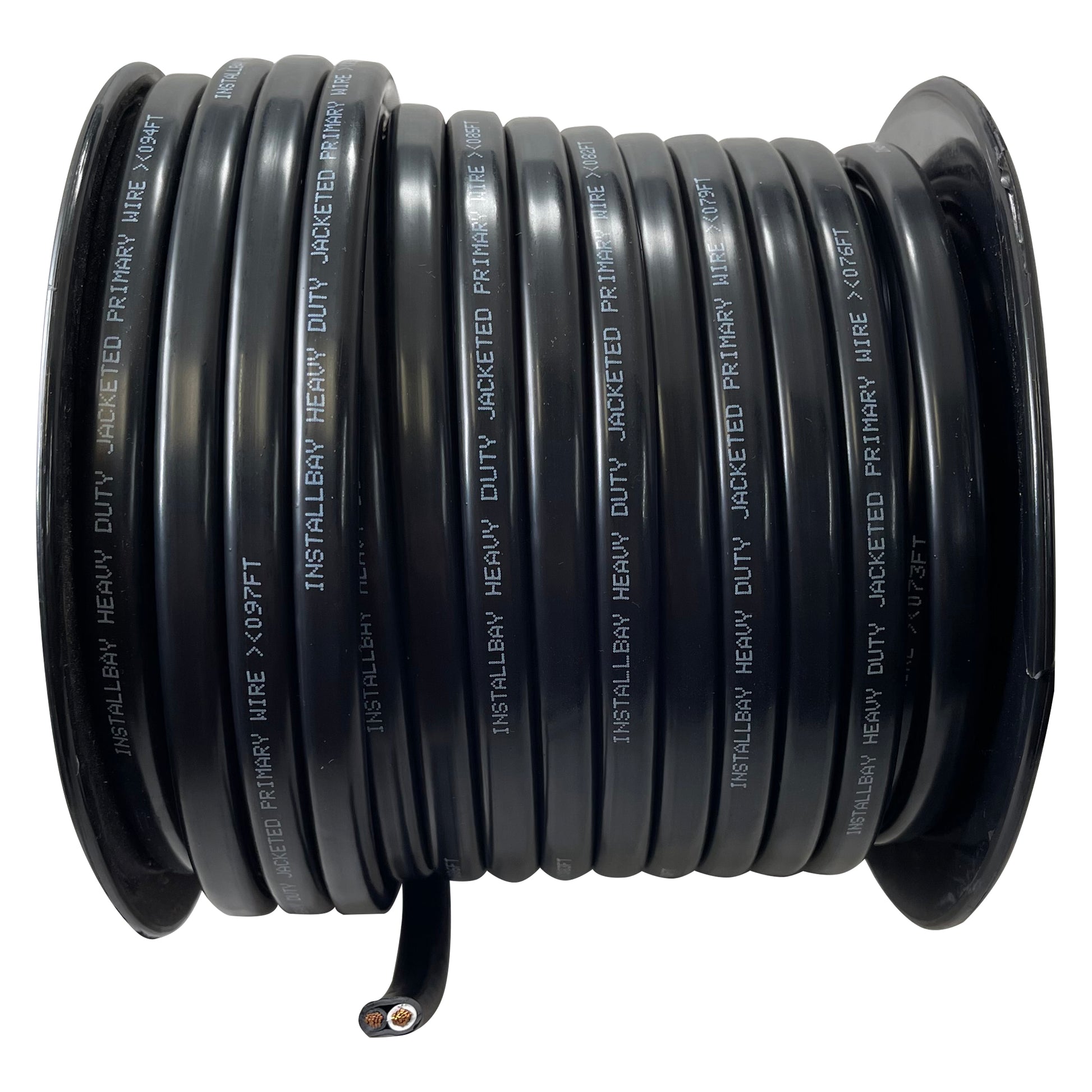 Jacketed Duplex Primary Wire 2 Conductor 10 AWG All Copper Black White - 100 FT