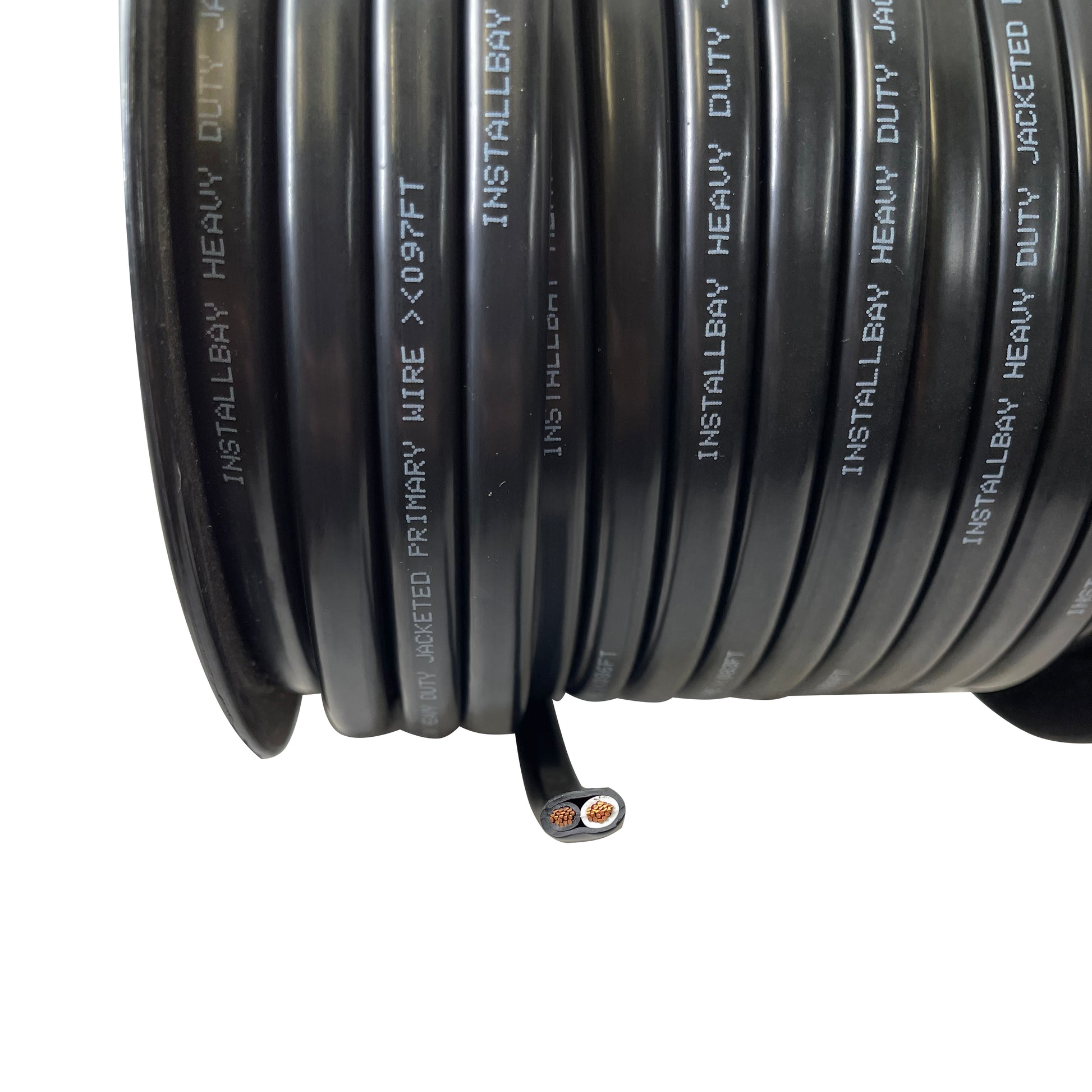 Jacketed Duplex Primary Wire 2 Conductor 10 AWG All Copper Black White - 100 FT