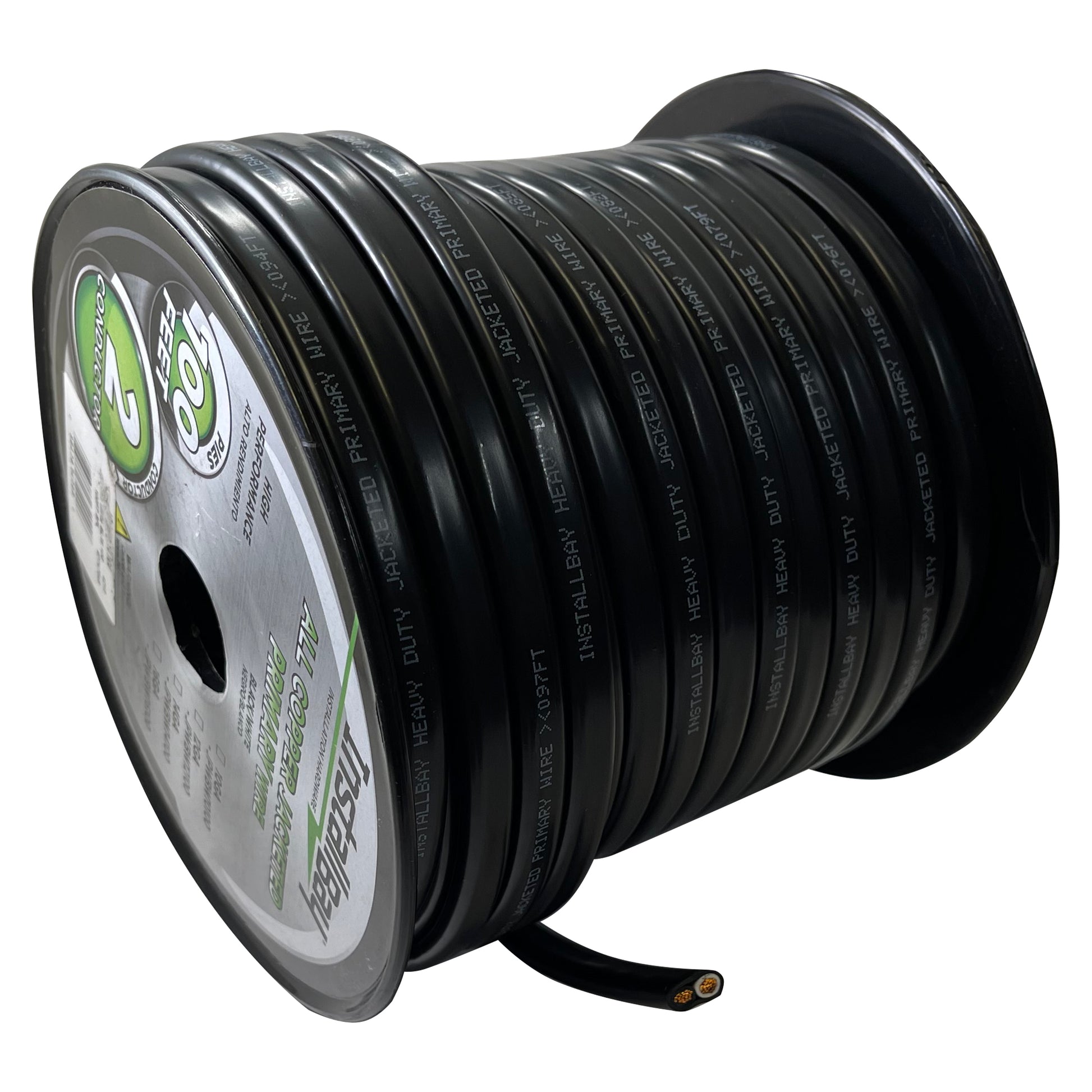 Jacketed Duplex Primary Wire 2 Conductor 10 AWG All Copper Black White - 100 FT