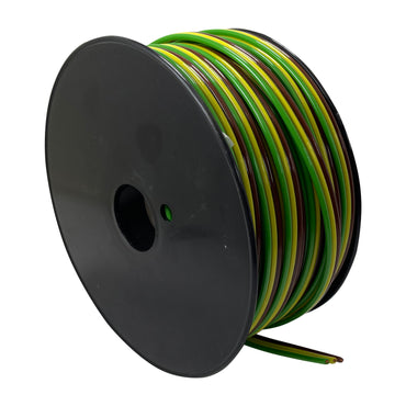 Triplex All Copper Trailer Wire 18 AWG 3 Conductor Brown Green Yellow - 100 Ft