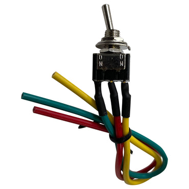 Mini Metal Toggle Switch ON-ON SPST - 3 Amps @ 250 Volt W/ 6 Inch Leads