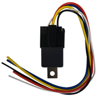 Interconnecting 5 Pin 12V Relay Switch 40 Amp Fuse W/ 12" Inch 5 Wire Harness