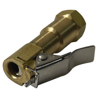 Brass Lock-On Tire Air Chuck 1/4" NPT Thread W/ Clip