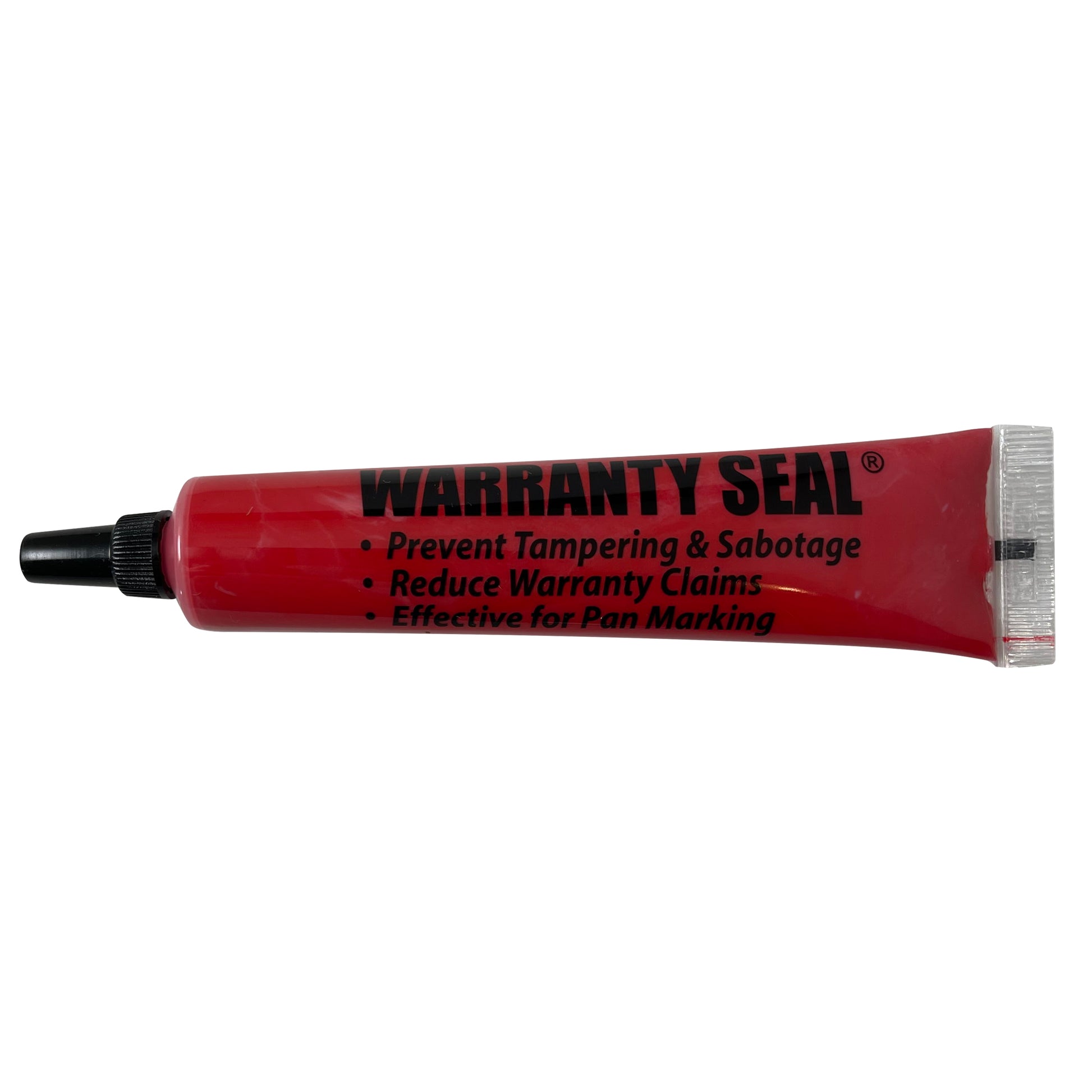 Red Warranty Seal 1.8 oz Poly Squeeze Tube