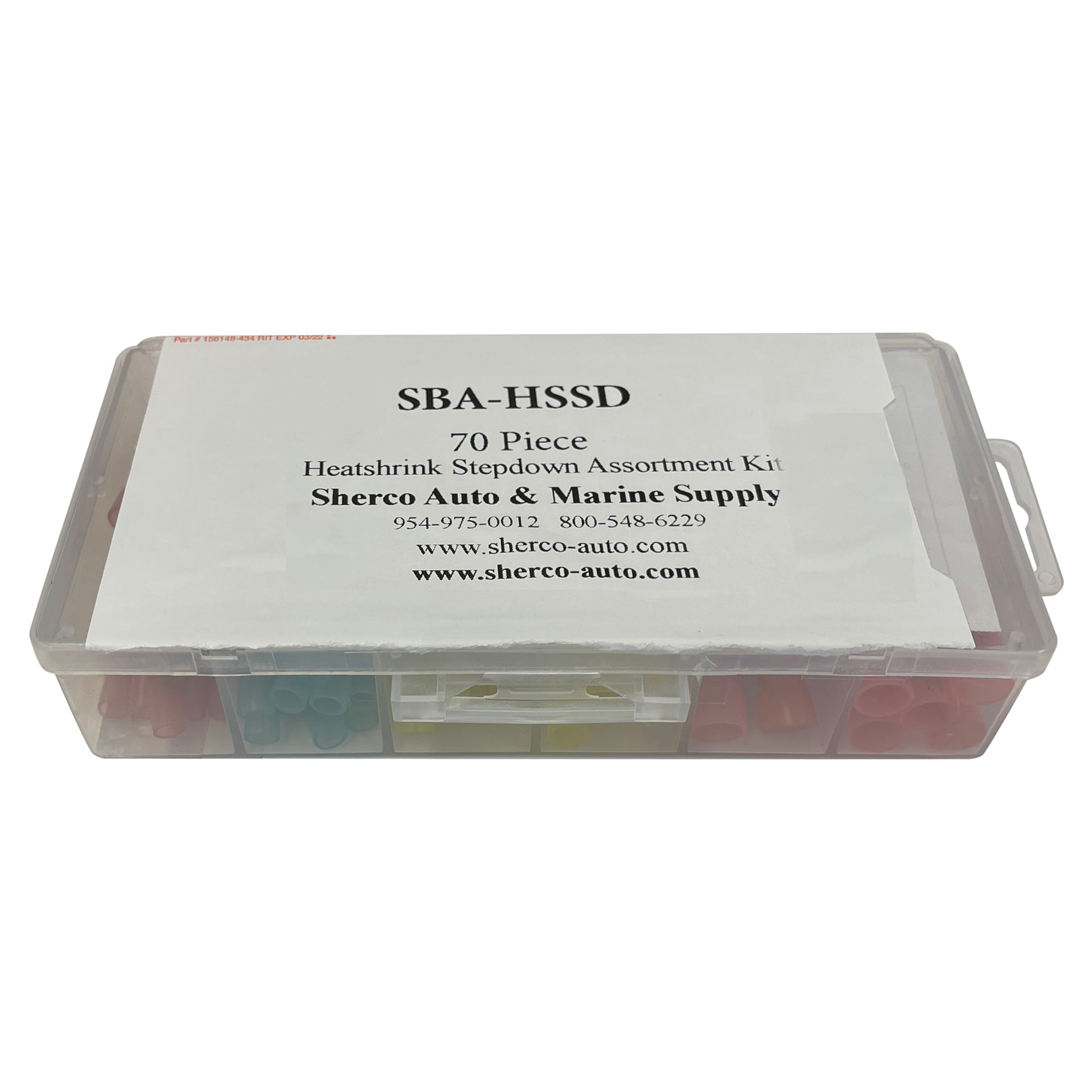 Heat Shrink & Crimp Step Down Butt Connector Terminal Assortment - 70 Pieces
