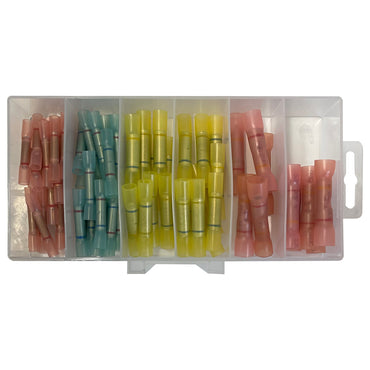 Heat Shrink & Crimp Step Down Butt Connector Terminal Assortment - 70 Pieces