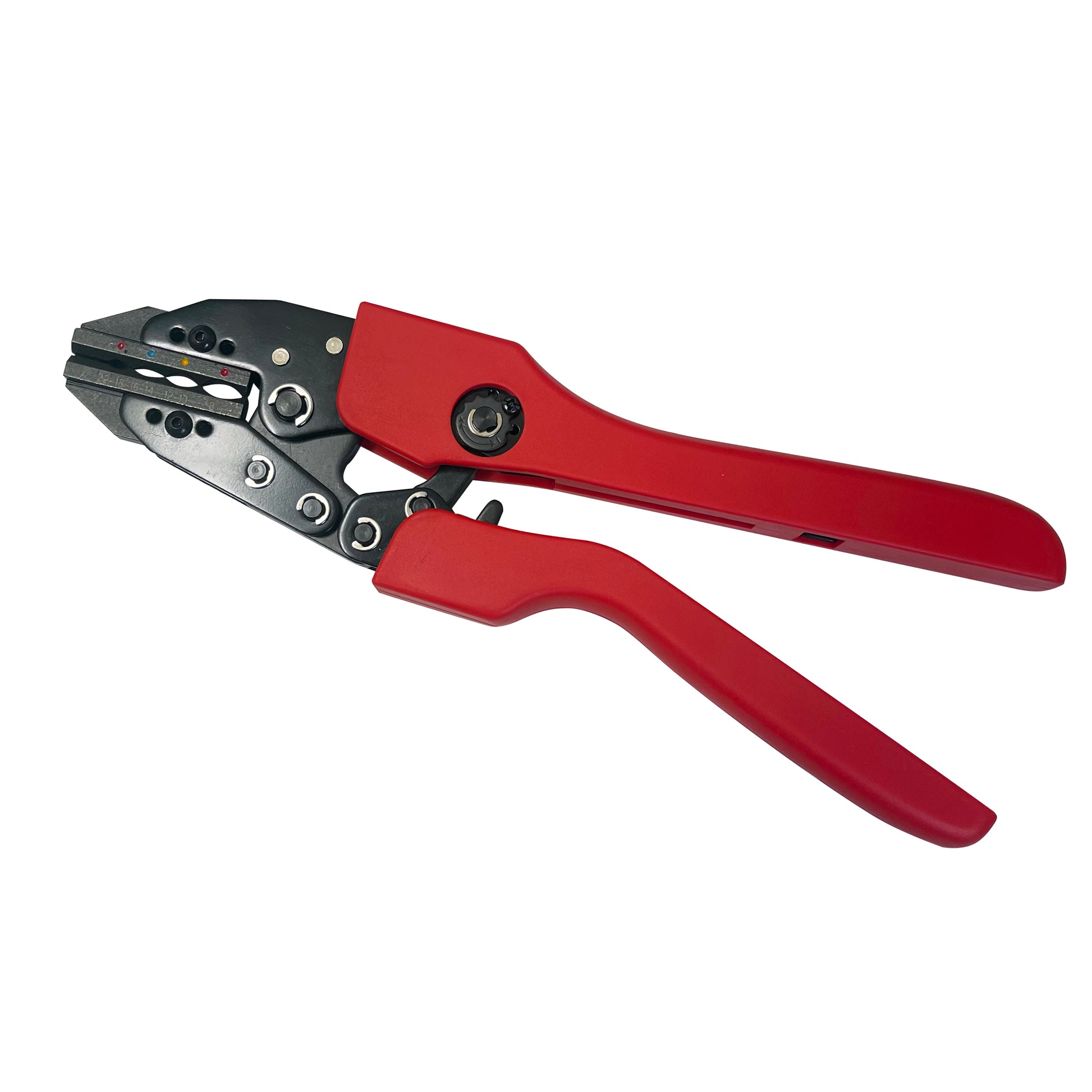 Heavy Duty Ergonomic Ratcheting Crimper Tool Kit & Dies For 22-8 Gauge Heat Shrink Terminals