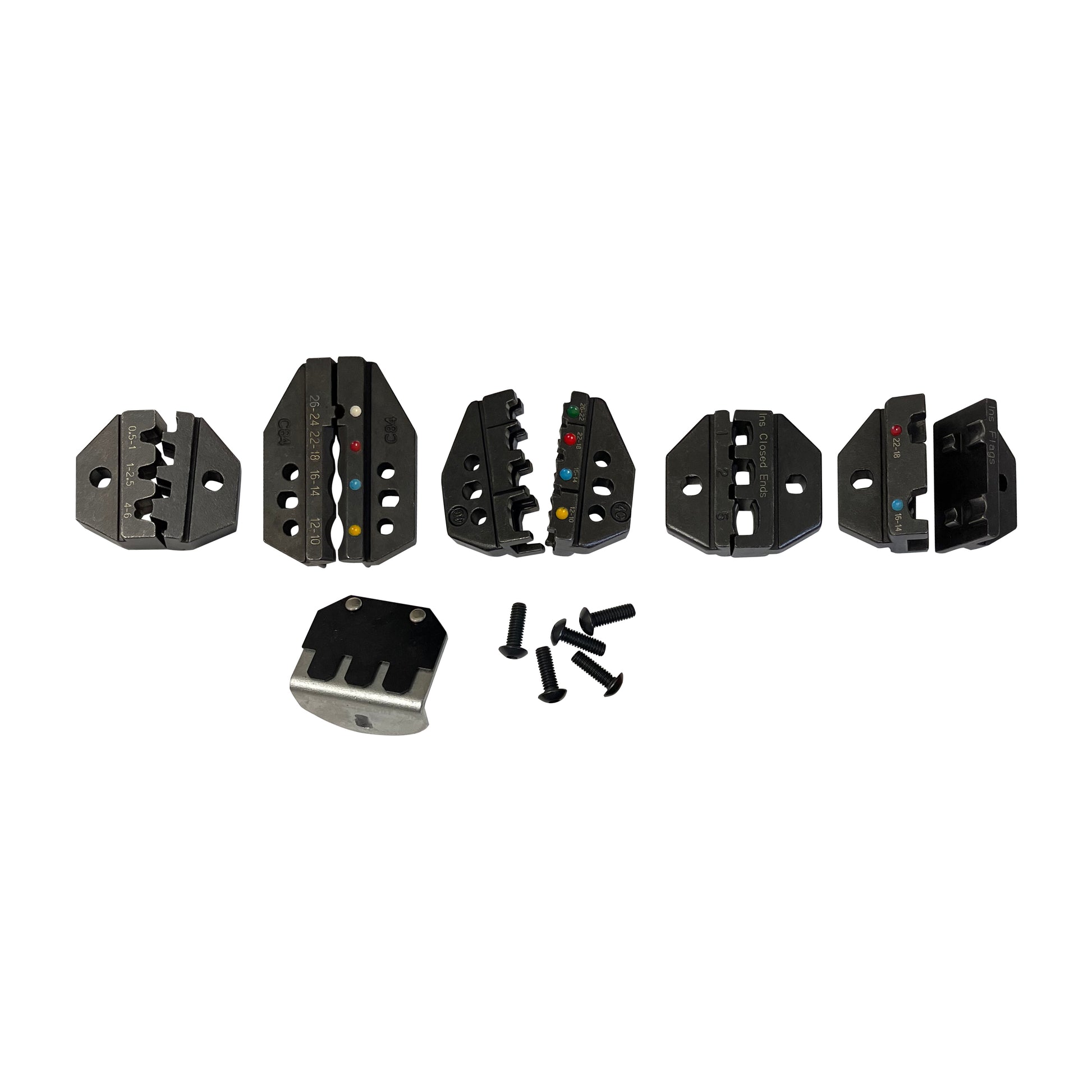 Heavy Duty Ergonomic Ratcheting Crimper Tool Kit & Dies For 22-8 Gauge Heat Shrink Terminals