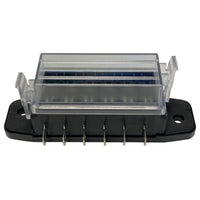 6 Way ATO / ATC Blade Fuse Block Panel w/ Cover