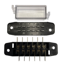 6 Way ATO / ATC Blade Fuse Block Panel w/ Cover