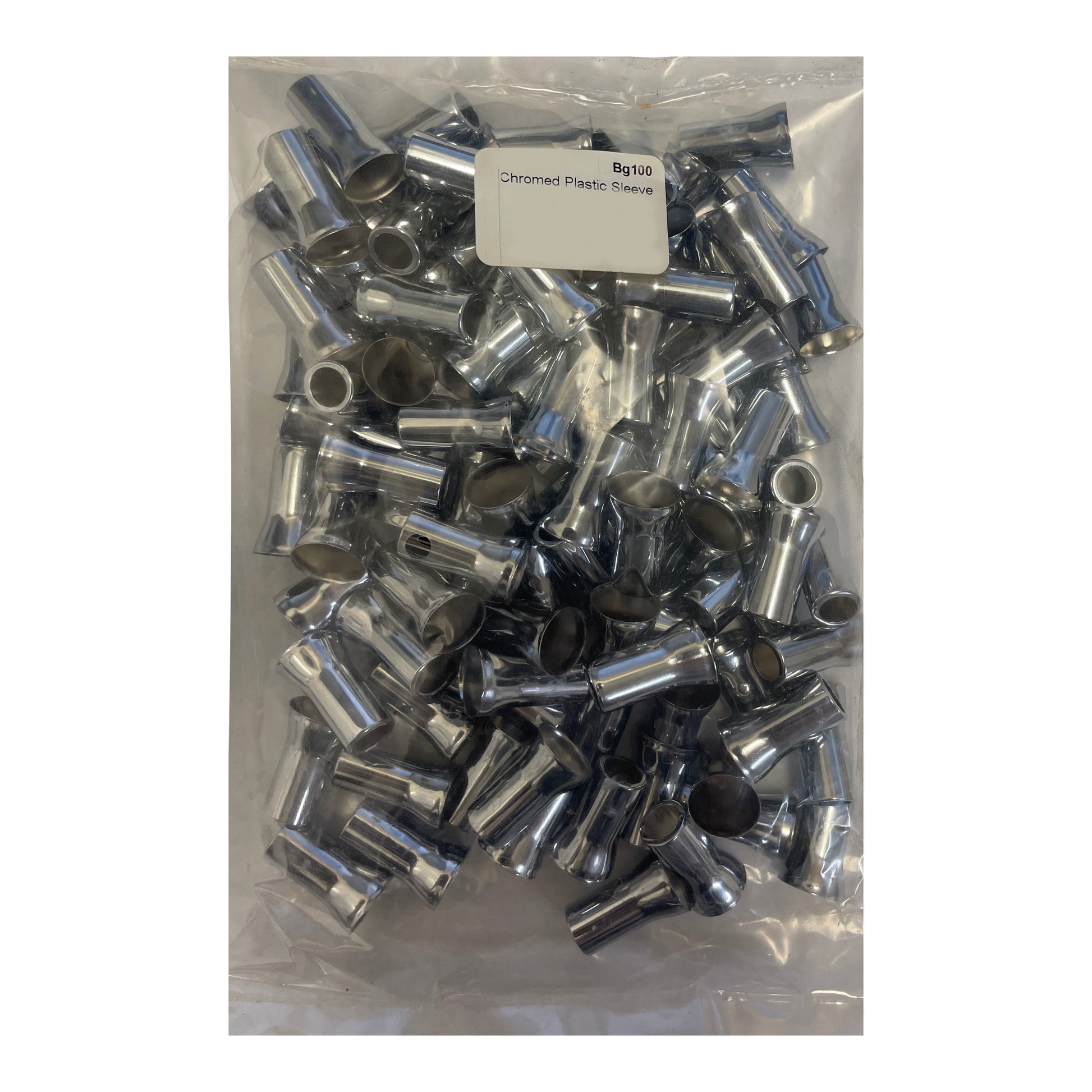 Chromed Plastic Sleeve For Snap-In Style TPMS Stems - 100 Pack