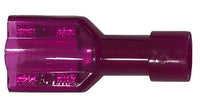 Nylon Fully Insulated Red Female Quick Disconnect Connector 22-18 Gauge .110 Tab - 100 Pack