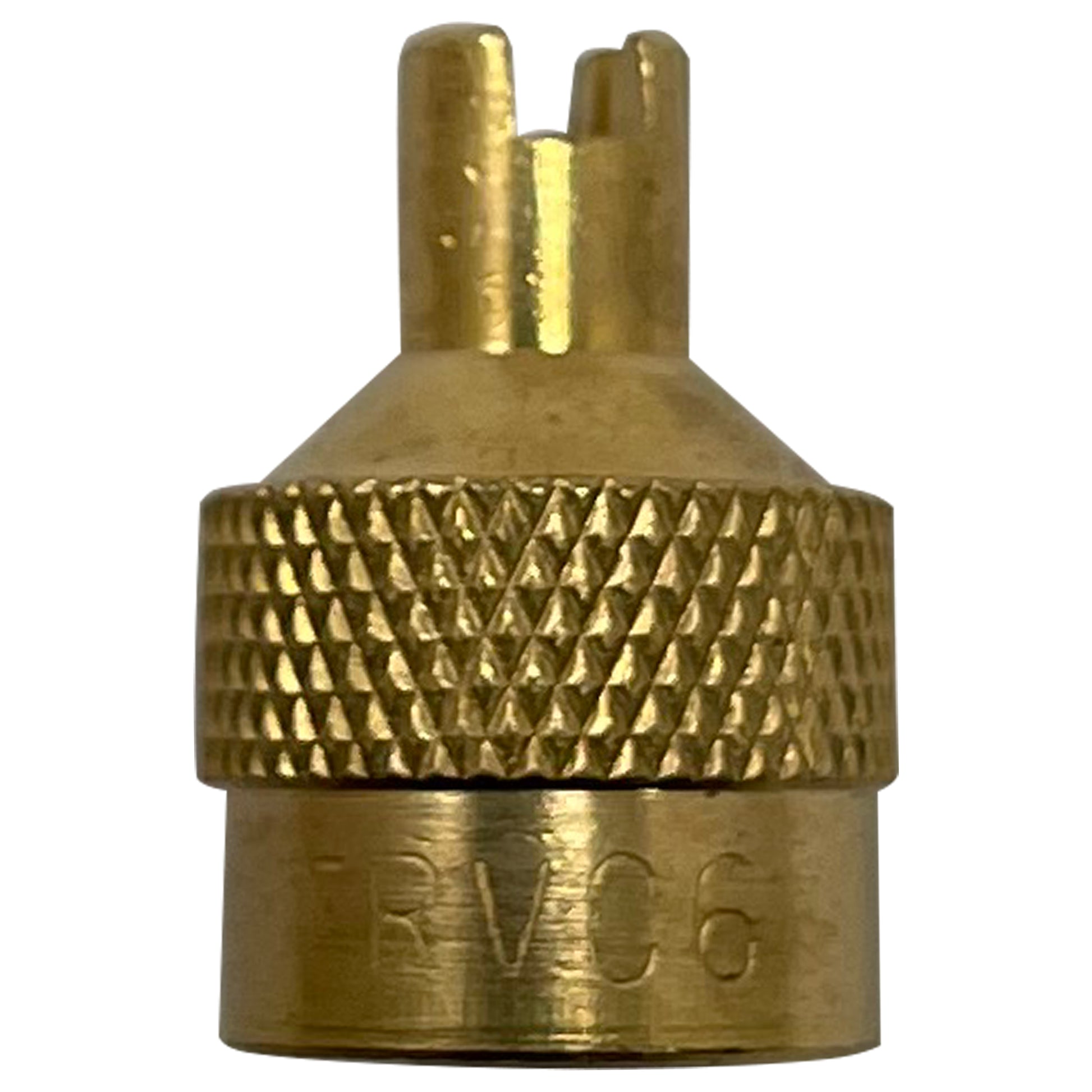 Large Bore Brass Screwdriver Tire Valve Stem Cap - 10 Pack