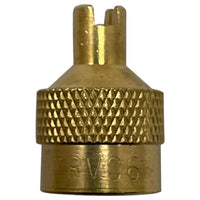 Large Bore Brass Screwdriver Tire Valve Stem Cap - 10 Pack