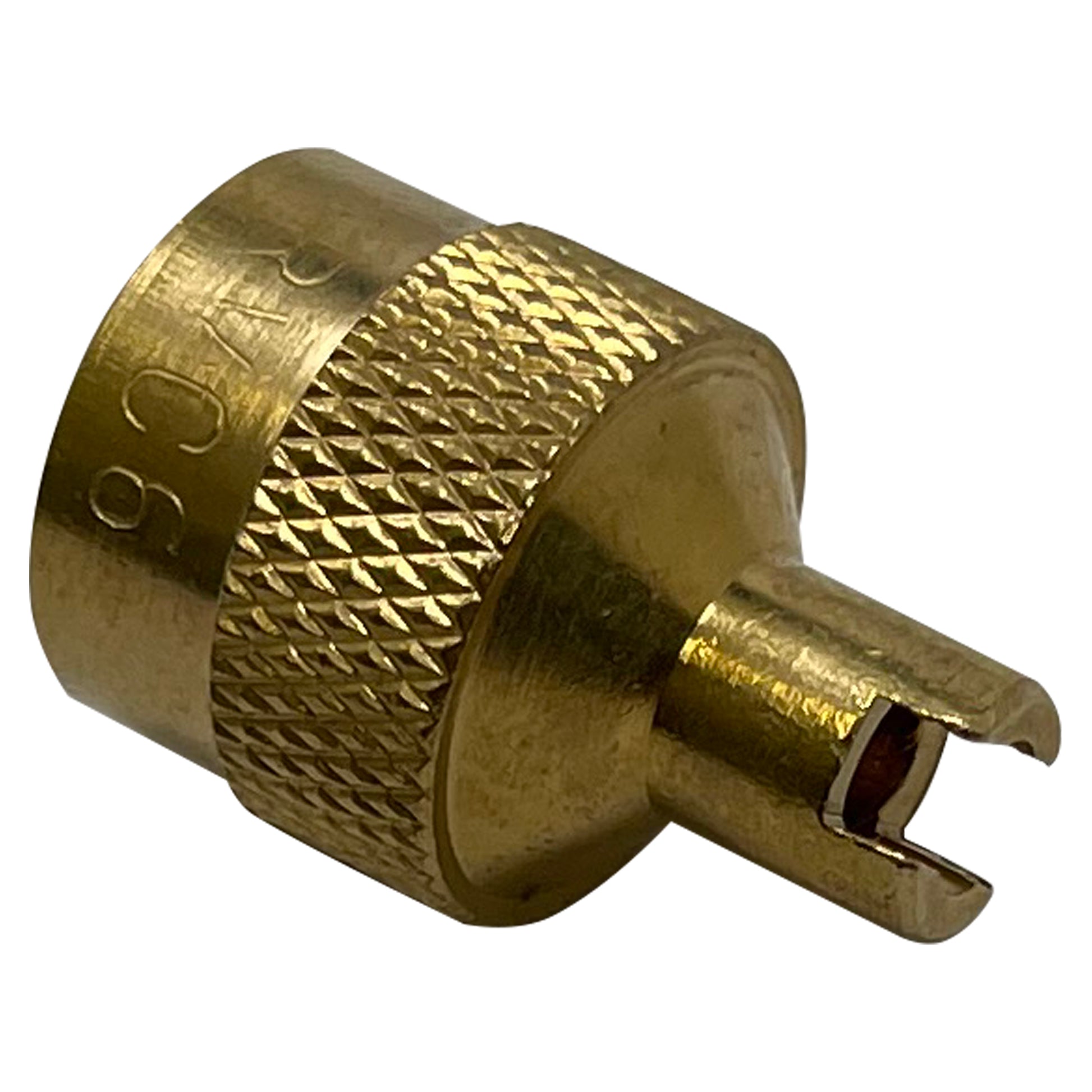 Large Bore Brass Screwdriver Tire Valve Stem Cap - 10 Pack