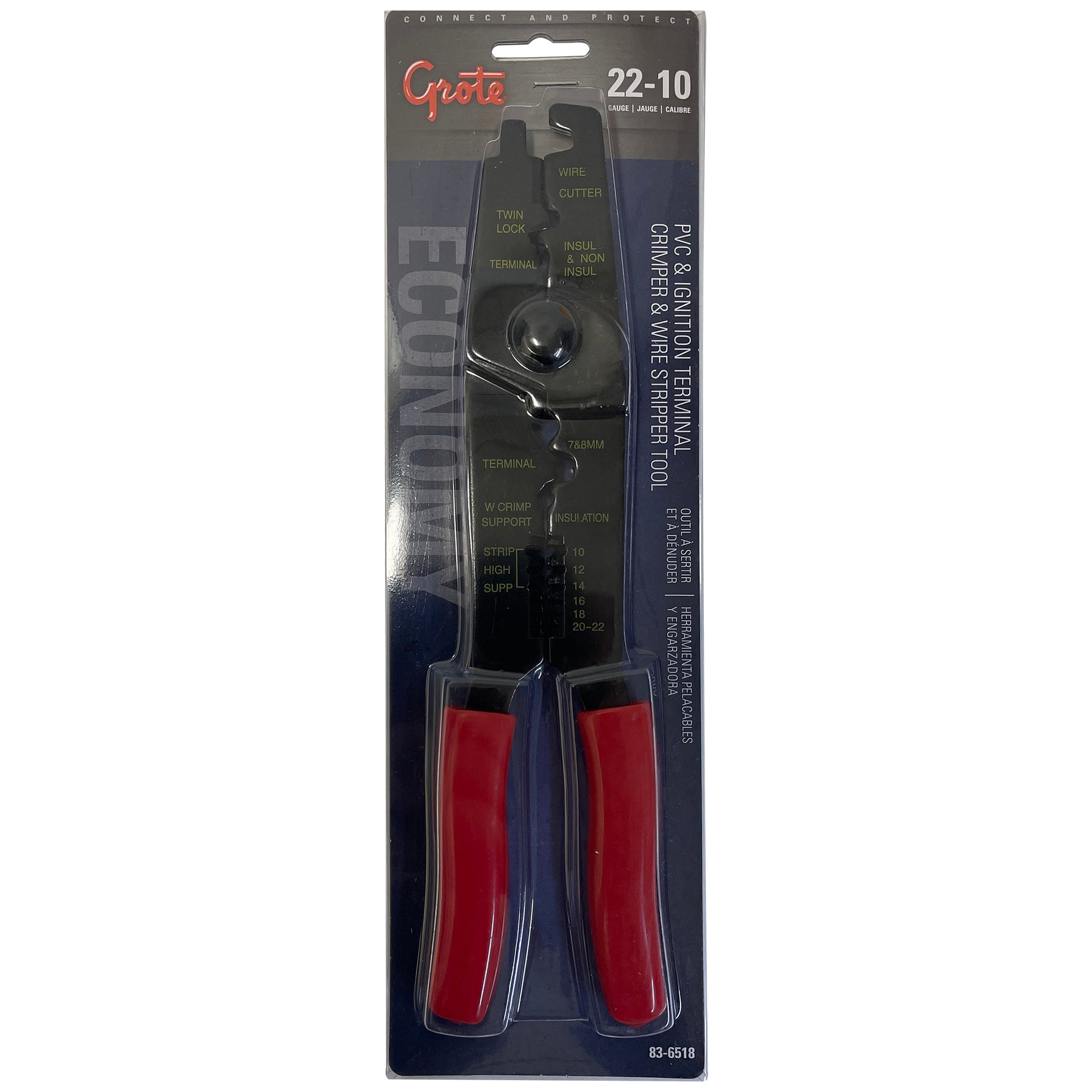 Grote Crimping & Stripping Tool For PVC & Ignition Wire 22-10 Gauge