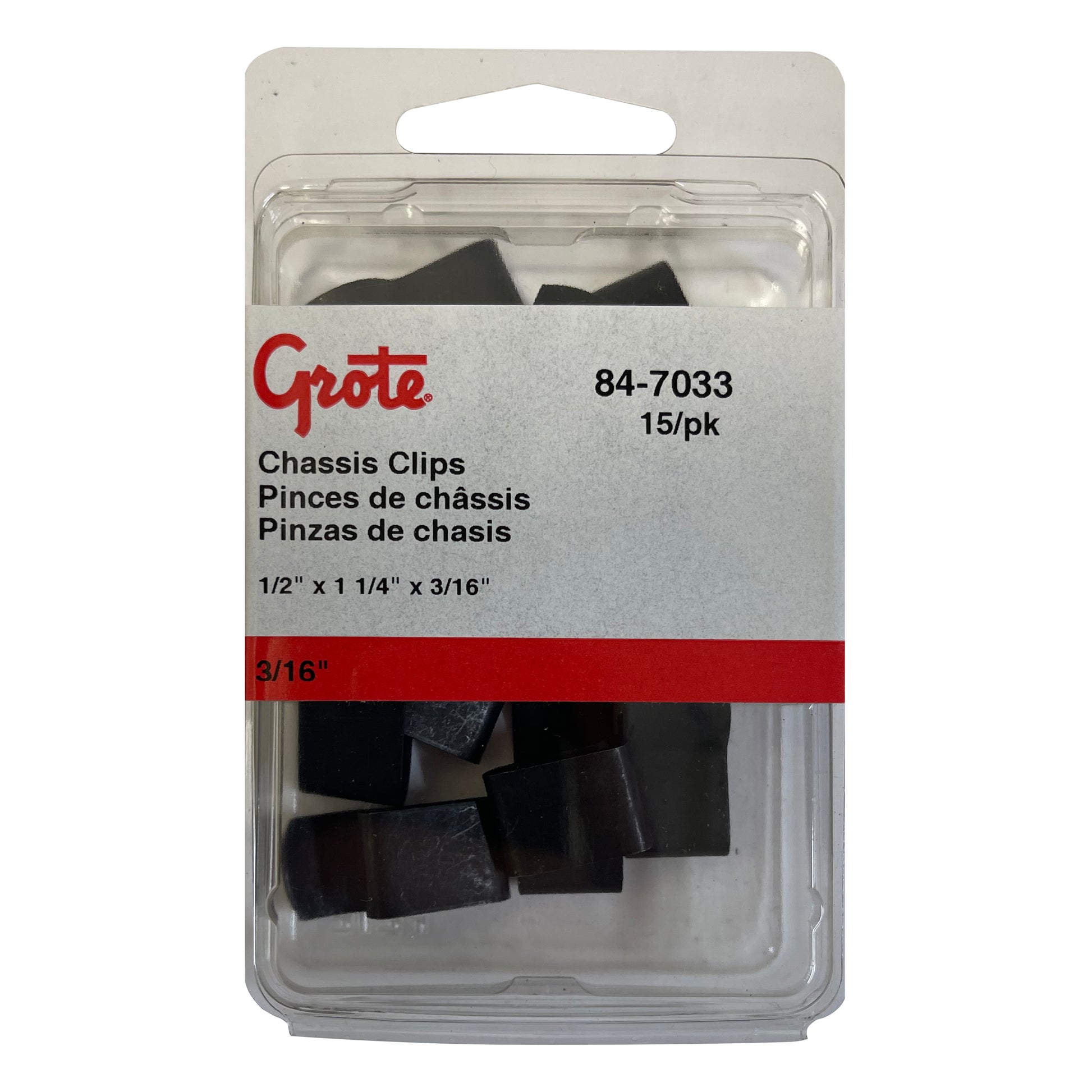 Chassis Clip 3/16 Inch - 15 Pack