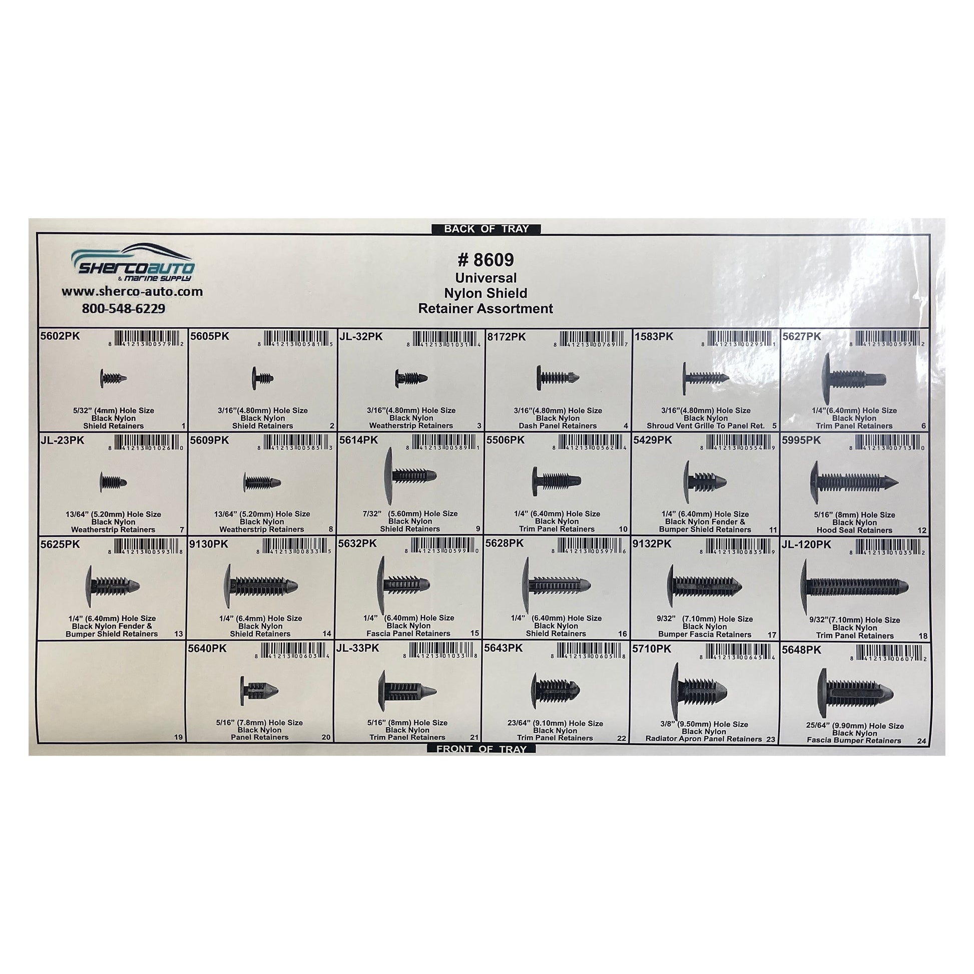 311 Piece Universal Nylon Retainer Assortment Kit
