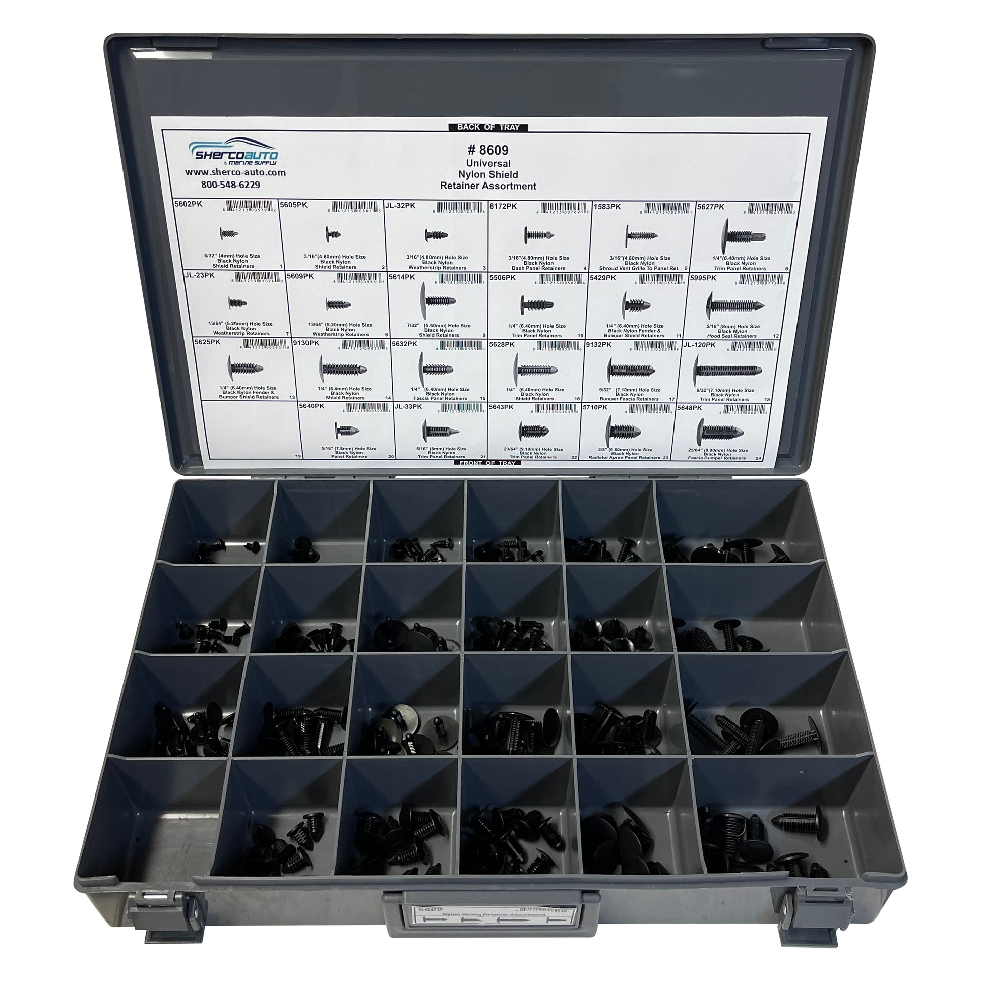 311 Piece Universal Nylon Retainer Assortment Kit