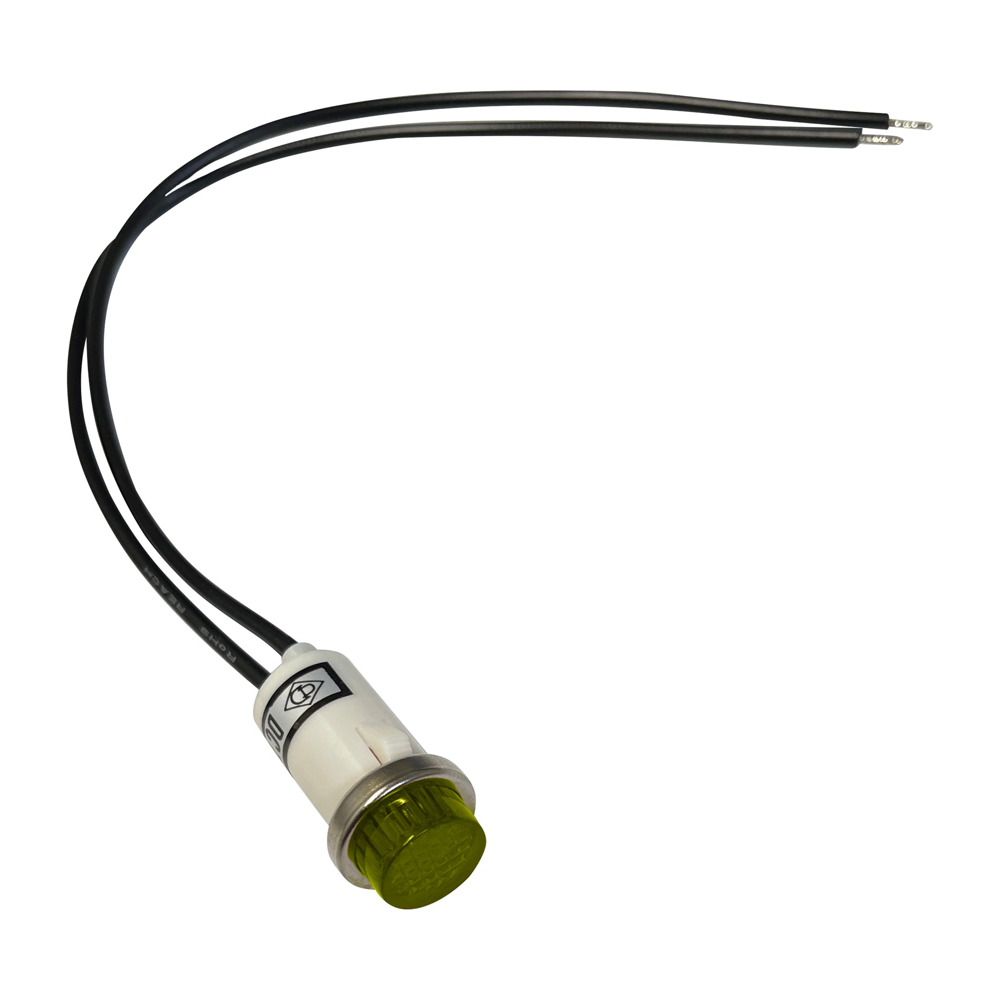 Universal 12V Amber Incandescent Indicator Light - Mounting Diam. 1/2”