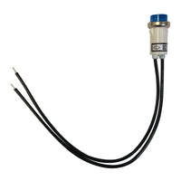 Universal 12V Blue Incandescent Indicator Light - Mounting Diam. 1/2”