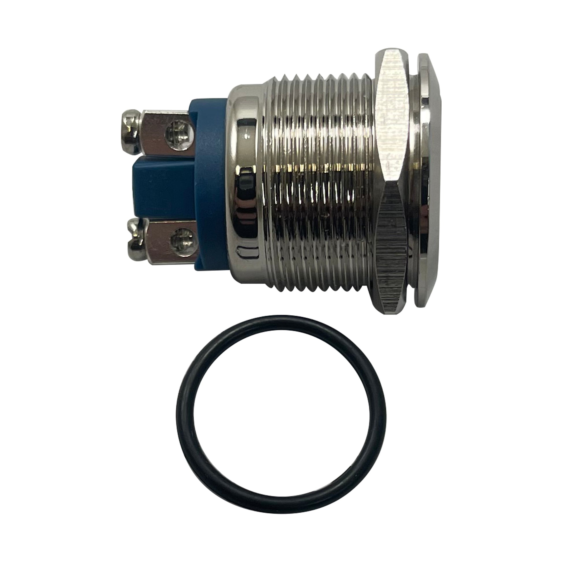 Stainless Steel Ignition Starter Momentary Push On Button Switch - 19 MM 12V